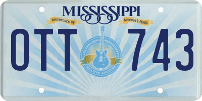 MS license plate OTT743