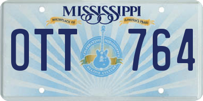 MS license plate OTT764