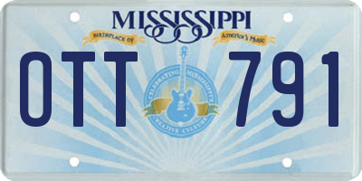MS license plate OTT791