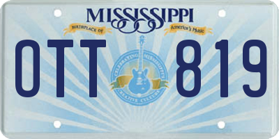 MS license plate OTT819