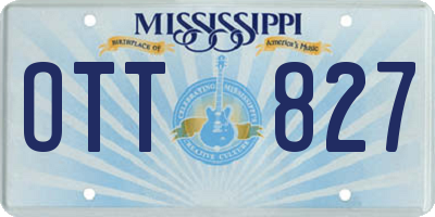 MS license plate OTT827