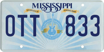 MS license plate OTT833