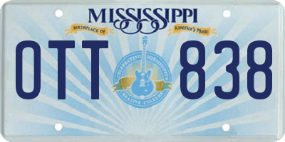 MS license plate OTT838