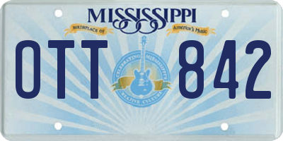 MS license plate OTT842