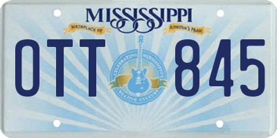 MS license plate OTT845