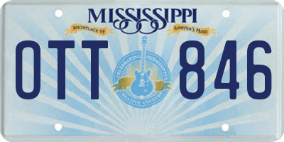 MS license plate OTT846