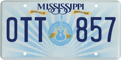 MS license plate OTT857