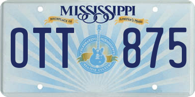 MS license plate OTT875