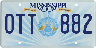 MS license plate OTT882