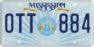 MS license plate OTT884
