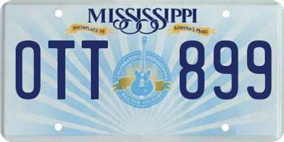 MS license plate OTT899