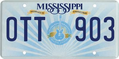MS license plate OTT903