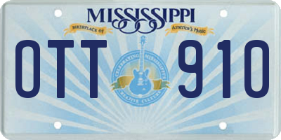 MS license plate OTT910