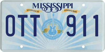 MS license plate OTT911