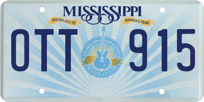 MS license plate OTT915