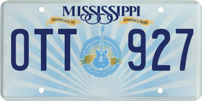 MS license plate OTT927