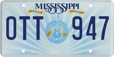 MS license plate OTT947