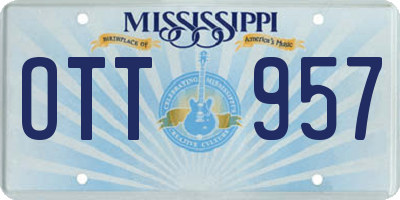 MS license plate OTT957