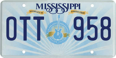 MS license plate OTT958
