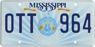 MS license plate OTT964