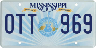 MS license plate OTT969