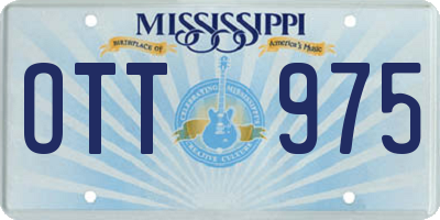 MS license plate OTT975