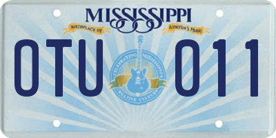MS license plate OTU011