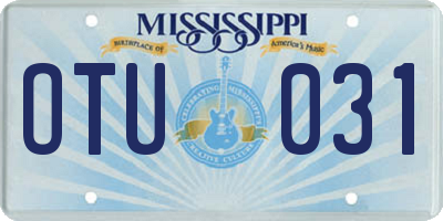 MS license plate OTU031
