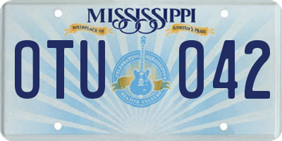 MS license plate OTU042