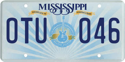 MS license plate OTU046