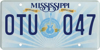 MS license plate OTU047