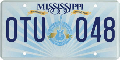 MS license plate OTU048