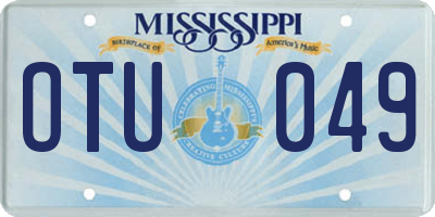 MS license plate OTU049