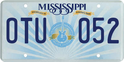 MS license plate OTU052