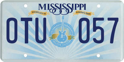 MS license plate OTU057