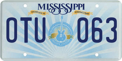 MS license plate OTU063