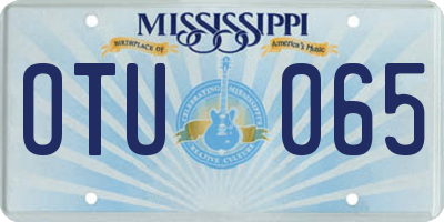 MS license plate OTU065