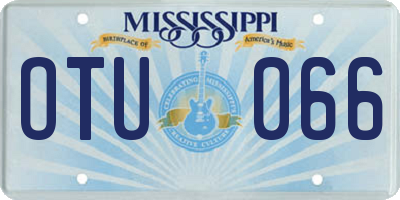 MS license plate OTU066