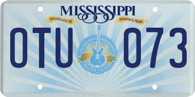 MS license plate OTU073