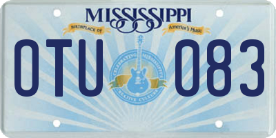 MS license plate OTU083