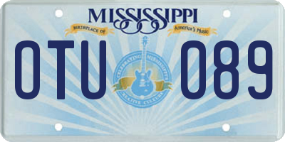 MS license plate OTU089