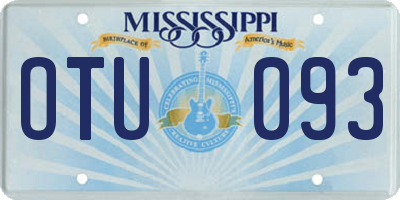 MS license plate OTU093