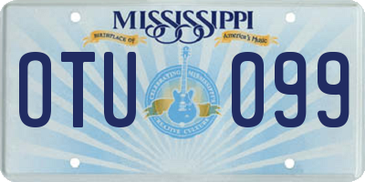 MS license plate OTU099
