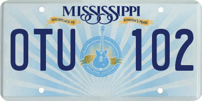 MS license plate OTU102