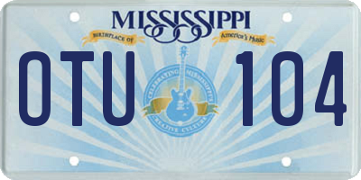 MS license plate OTU104