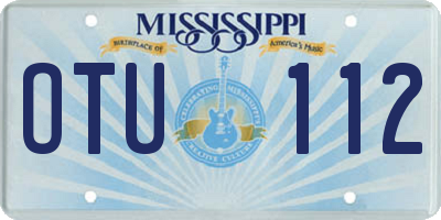 MS license plate OTU112