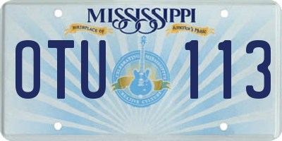 MS license plate OTU113