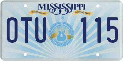 MS license plate OTU115
