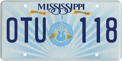 MS license plate OTU118