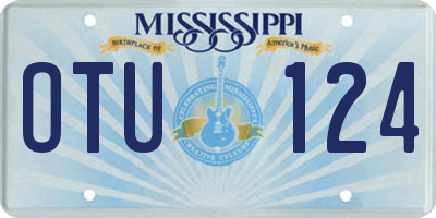 MS license plate OTU124